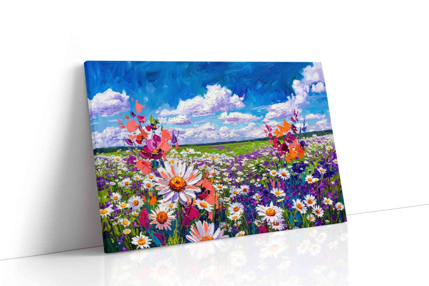 Cobalt Skyflower Reverie canvas wall art gallery-wrapped landscape canvas studio shot