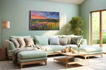 Petalfire Over the Vale - Floral Canvas Print, Botanical Wall Art, Flower Canvas Art