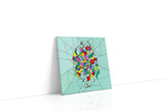 Prismatic Rose Reverie canvas wall art gallery-wrapped square canvas studio shot