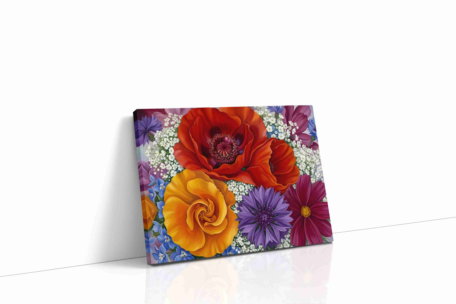 Velvet Solstice Bouquet canvas wall art gallery-wrapped landscape canvas studio shot