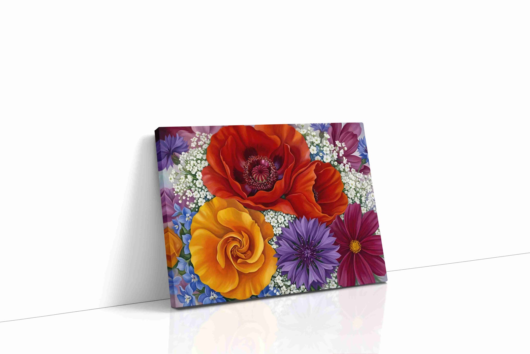 Velvet Solstice Bouquet canvas wall art gallery-wrapped landscape canvas studio shot