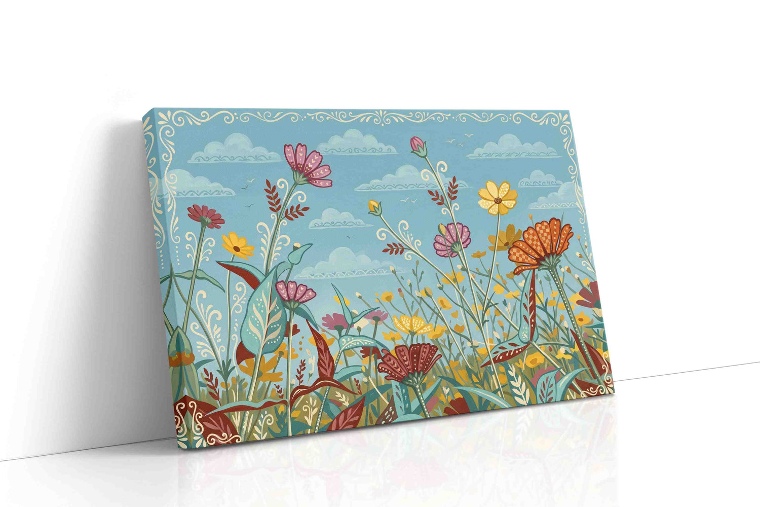 Whispers Over Wildflower Sky canvas wall art gallery-wrapped landscape canvas studio shot