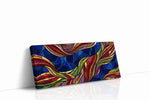 Celestial Feather Rhapsody geometric canvas wall art gallery-wrapped landscape canvas studio shot