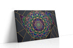 Celestial Indigo Mandala geometric canvas wall art gallery-wrapped landscape canvas studio shot