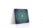 Celestial Lotus Harmonic geometric canvas wall art gallery-wrapped square canvas studio shot