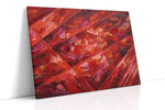Emberstorm Sonata geometric canvas wall art displayed above a bed in a contemporary bedroom