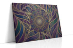 Midnight Bloom Mandala geometric canvas wall art gallery-wrapped landscape canvas studio shot