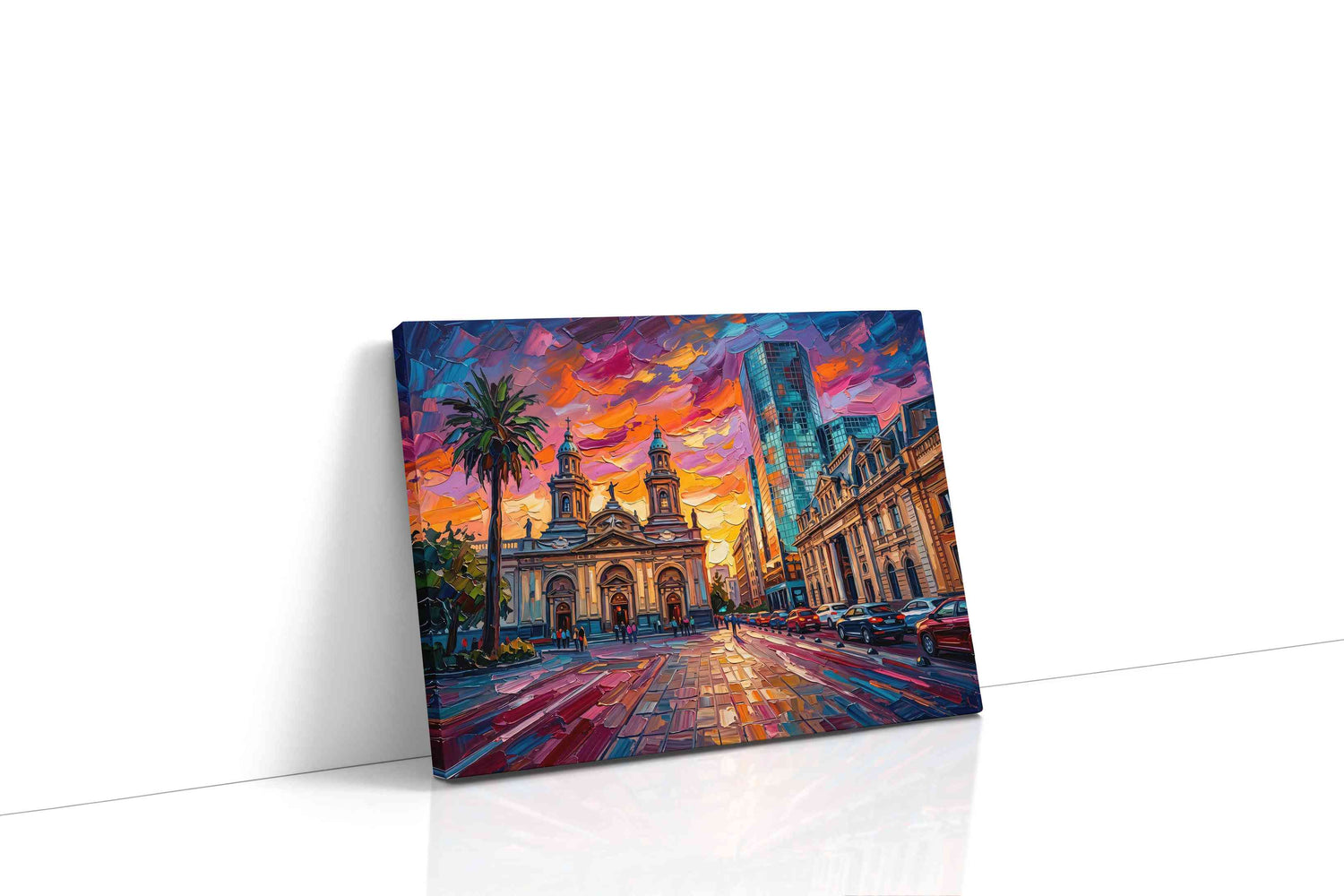 Cathedral of Electric Dusk landmark canvas wall art gallery-wrapped landscape canvas studio shot