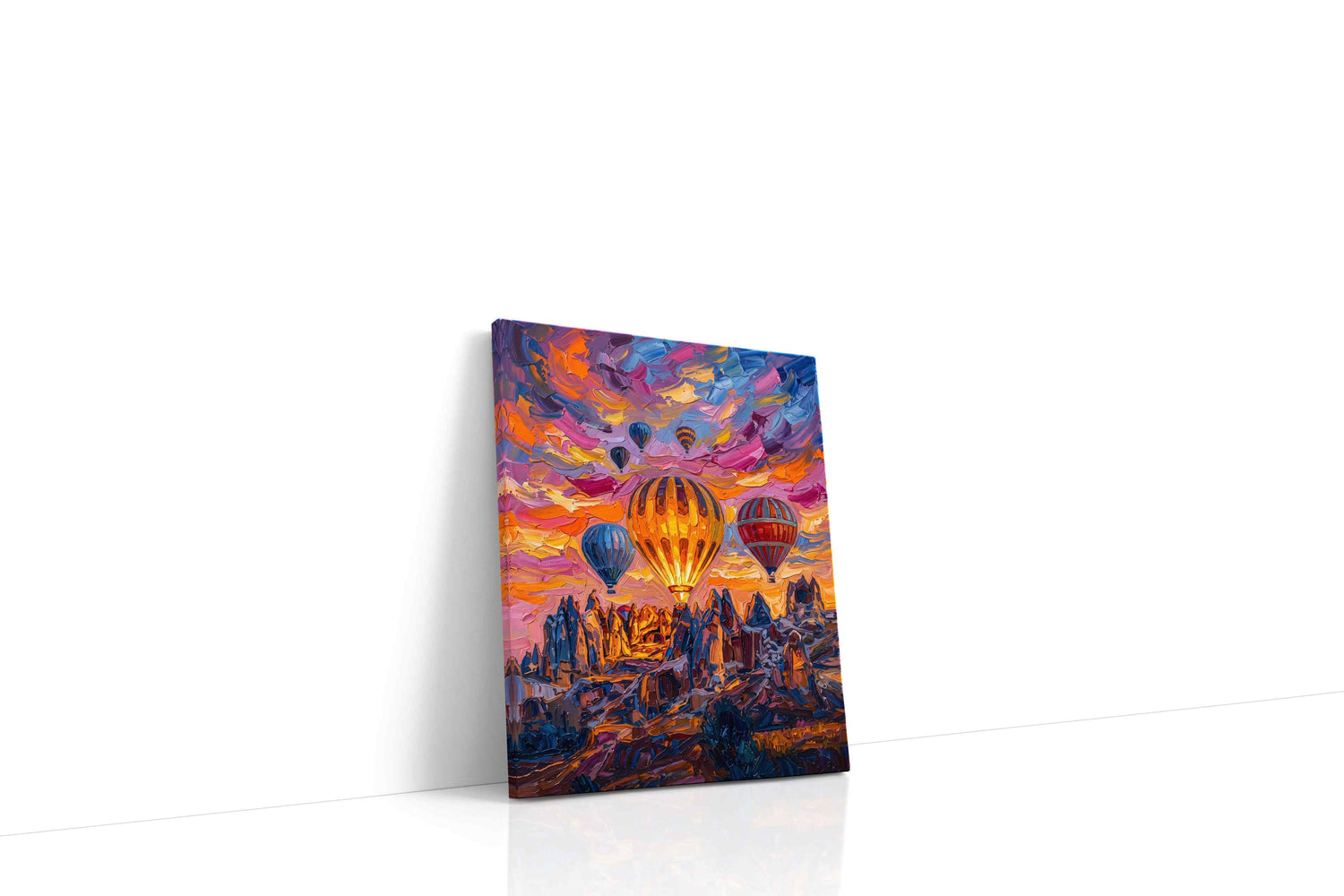 Emberlift Over Painted Peaks landmark canvas wall art gallery-wrapped portrait canvas studio shot