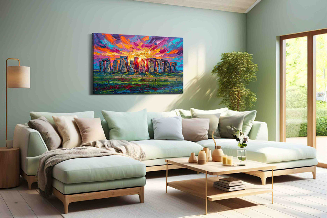 Solstice Over Standing Stones - Landmark Wall Art, Travel Canvas Print, Famous Places Art