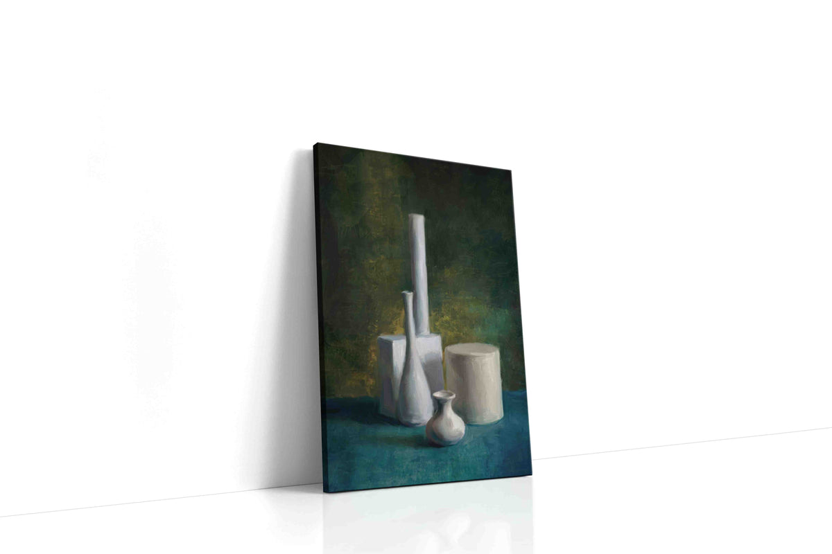 Porcelain in Mosslight canvas wall art gallery-wrapped portrait canvas studio shot
