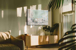 Seafoam Sanctuary canvas wall art in a contemporary interior mockup