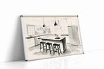 Tea Light Over Misty Peaks canvas wall art gallery-wrapped landscape canvas studio shot