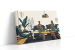 Teal Reverie Gathering canvas wall art gallery-wrapped landscape canvas studio shot
