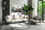 Teal Reverie Gathering canvas wall art in a modern interior mockup