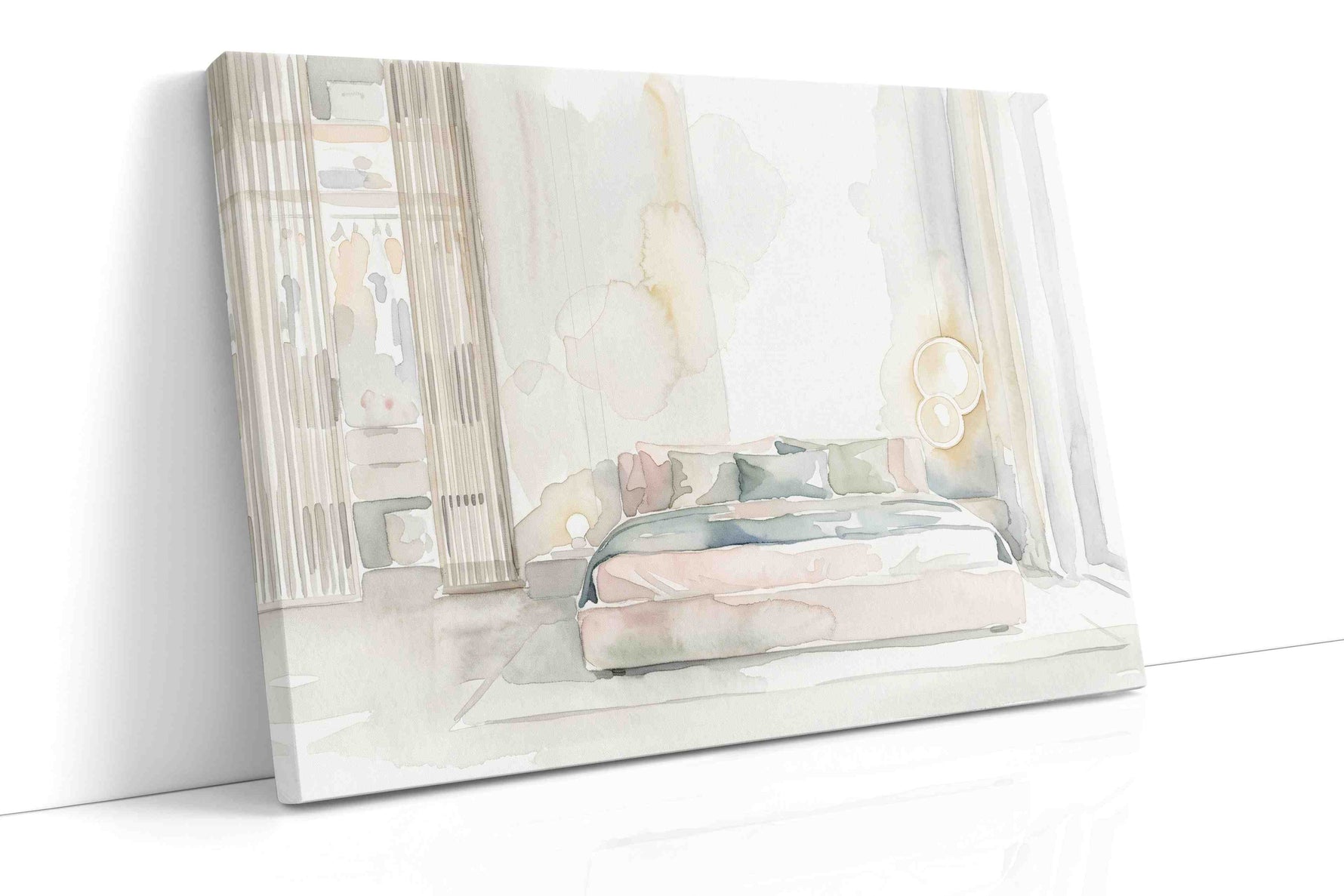 Whispered Light Bedroom canvas wall art gallery-wrapped landscape canvas studio shot