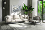 Silver Echo Chamber modern canvas wall art in a modern interior mockup
