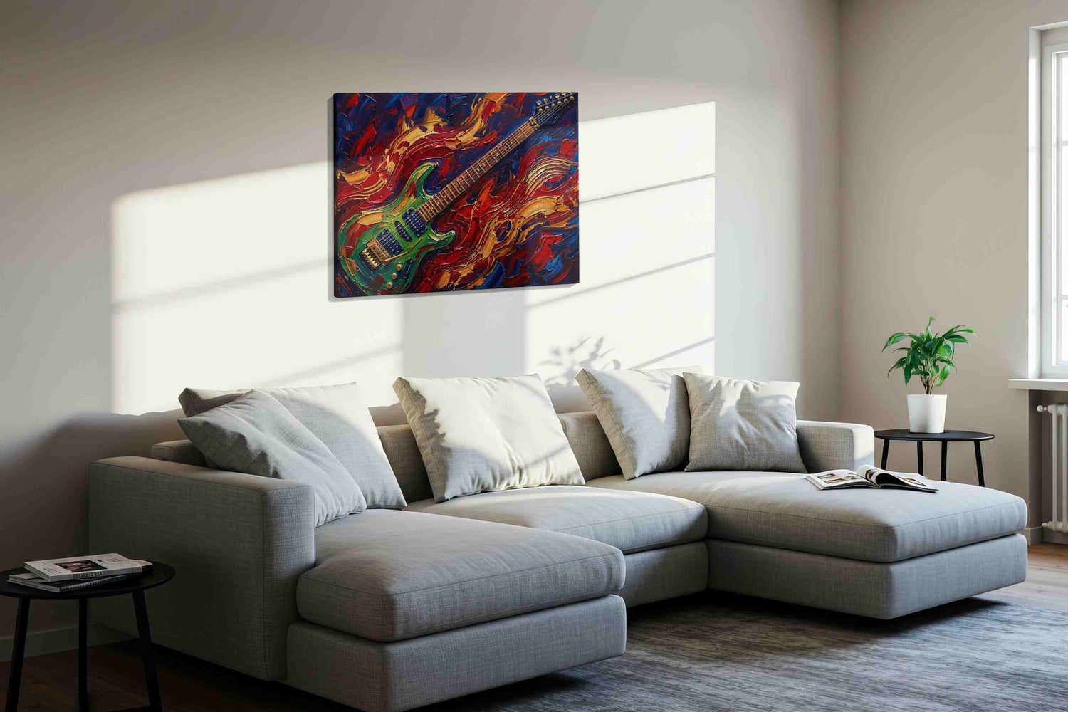 Crimson Riff Tempest - Music Wall Art, Musical Canvas Print, Music Room Decor