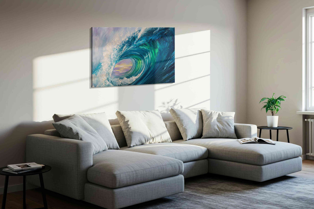 Aurora Within the Break - Coastal Wall Art, Ocean Canvas Print, Beach House Decor