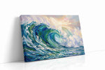 Seafoam Rapture coastal canvas wall art gallery-wrapped landscape canvas studio shot