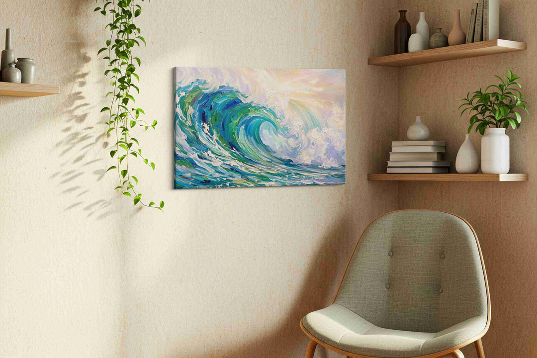 Seafoam Rapture - Coastal Wall Art, Ocean Canvas Print, Beach House Decor