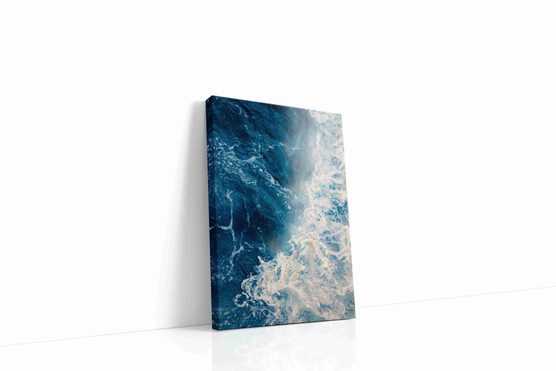 Where Foam Meets Midnight coastal canvas wall art gallery-wrapped portrait canvas studio shot