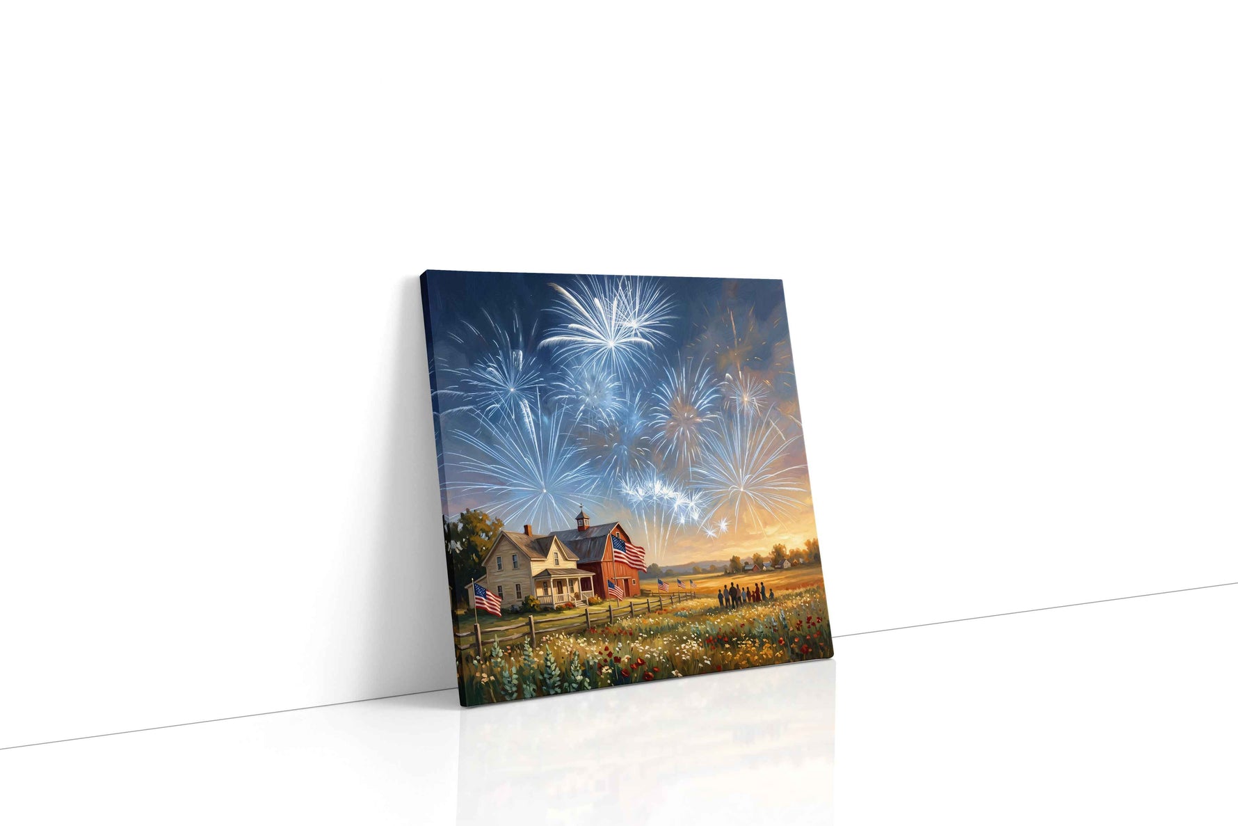 Prairie Sky Jubilee canvas wall art gallery-wrapped square canvas studio shot