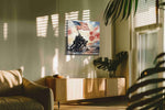 Stars Over Valor Bay canvas wall art in a contemporary interior mockup
