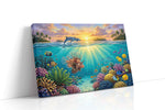 Sunlit Symphony Reef sea life canvas wall art gallery-wrapped landscape canvas studio shot