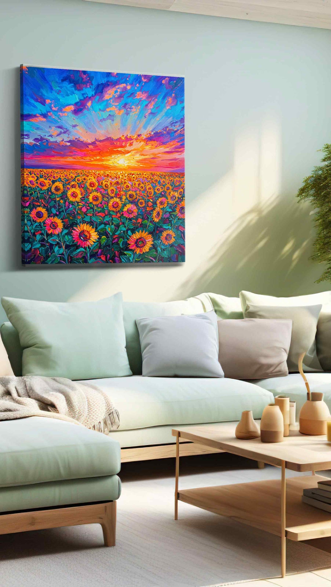 Solar Bloom Rhapsody - Sunflower Wall Art, Floral Canvas Print, Flower Decor