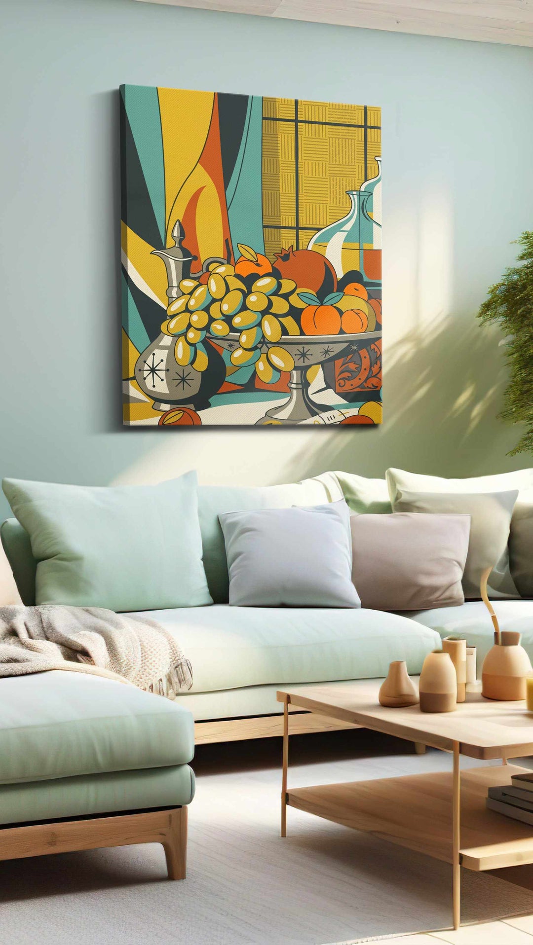 Sunlit Harvest Sonata - Vintage Wall Art, Retro Canvas Print, Classic Decor