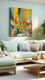 Sunlit Harvest Sonata - Vintage Wall Art, Retro Canvas Print, Classic Decor