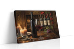 Candlelit Bordeaux Reverie wine canvas wall art gallery-wrapped landscape canvas studio shot