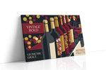 Cellar Nocturne in Garnet wine canvas wall art gallery-wrapped landscape canvas studio shot