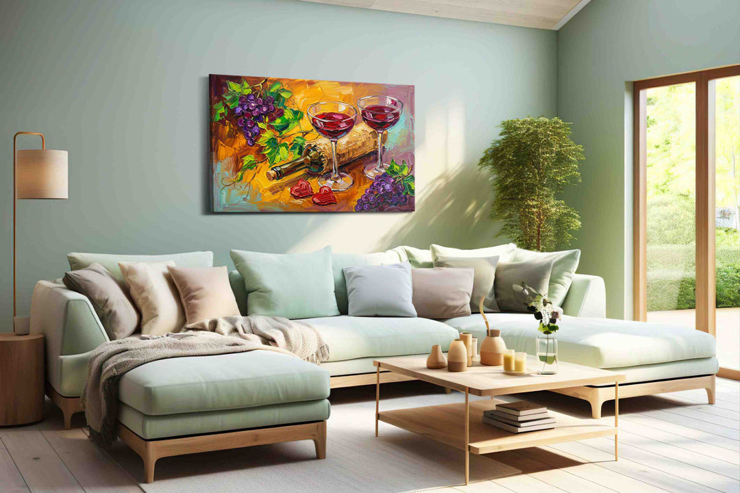 Velvet Harvest Toast - Wine Wall Art, Kitchen Canvas Print, Bar Decor