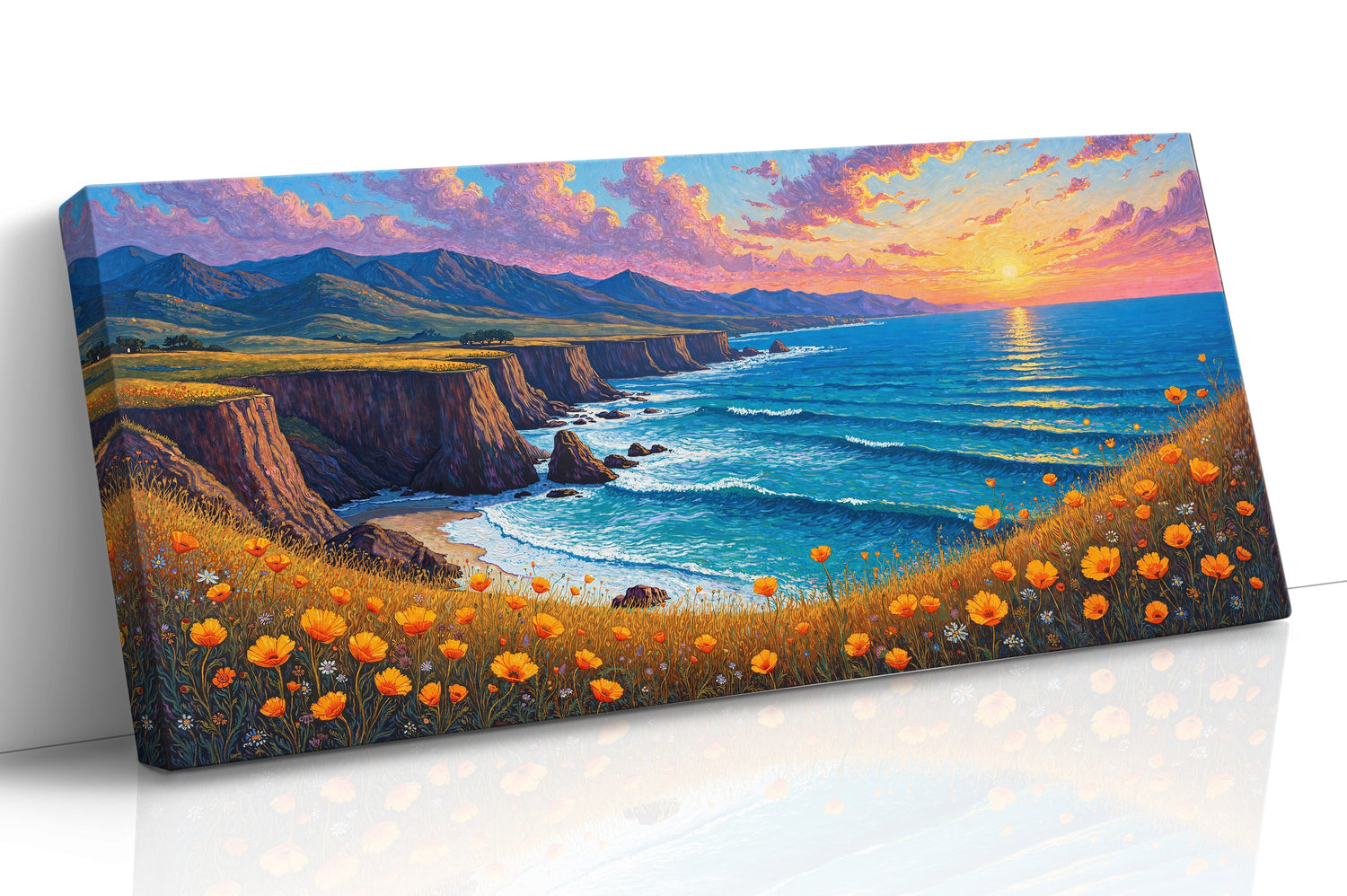 Pacific Poppies at Sunset