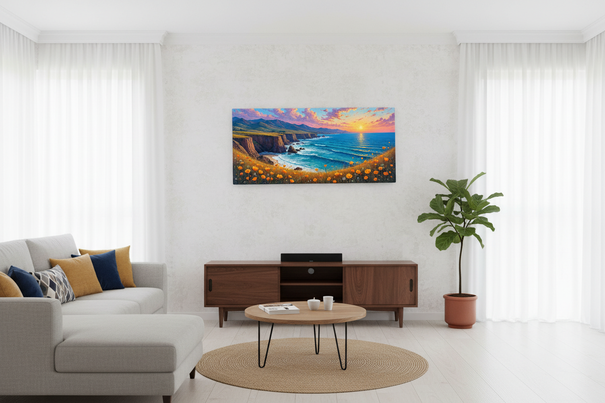 Pacific Poppies at Sunset