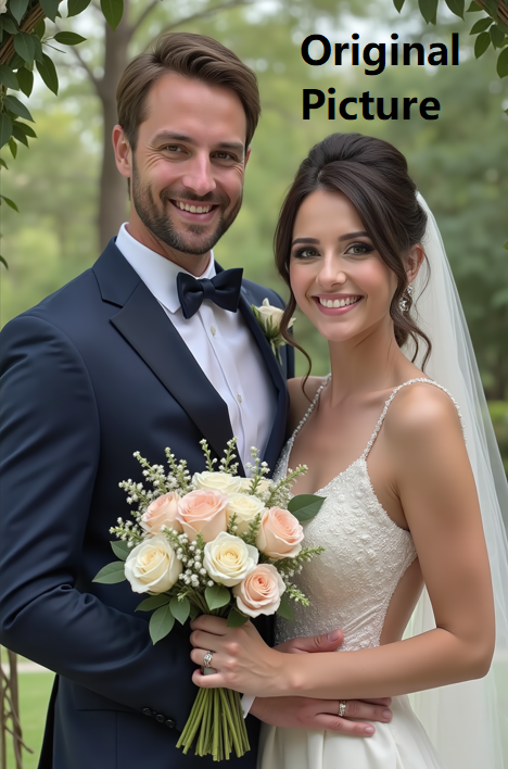 Personalized Wedding Canvas Portrait