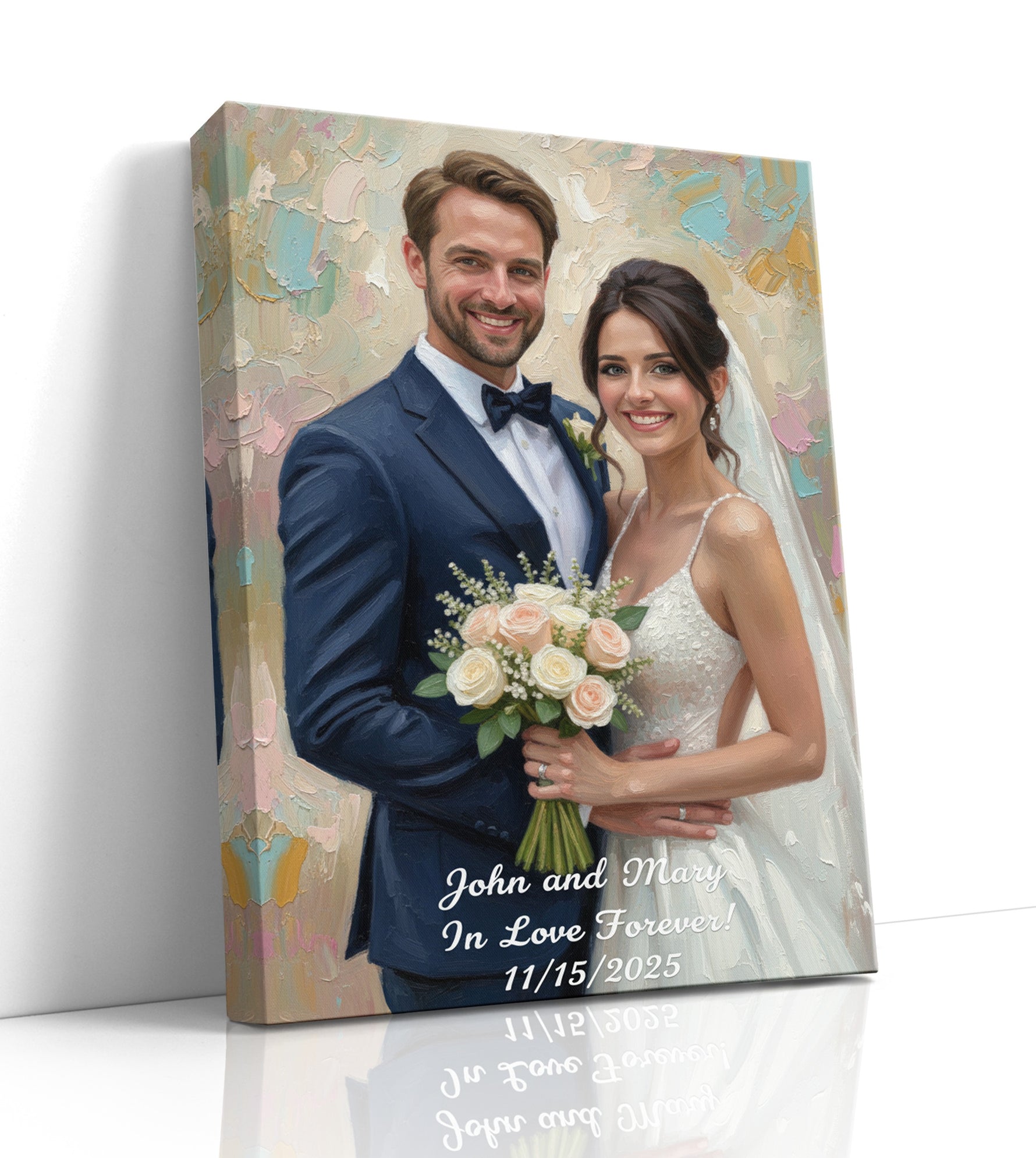 Personalized Wedding Canvas Portrait